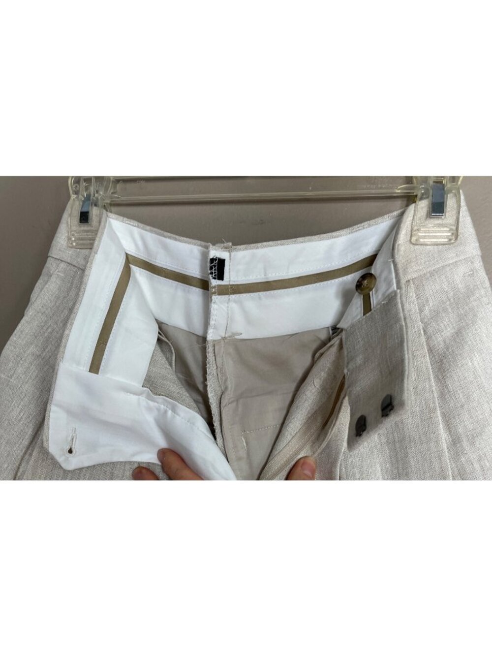 Banana Republic Linen Shorts High Waist Trouser Pleats Preppy ALT'd NWOT Wm XS 2 - Picture 5 of 11